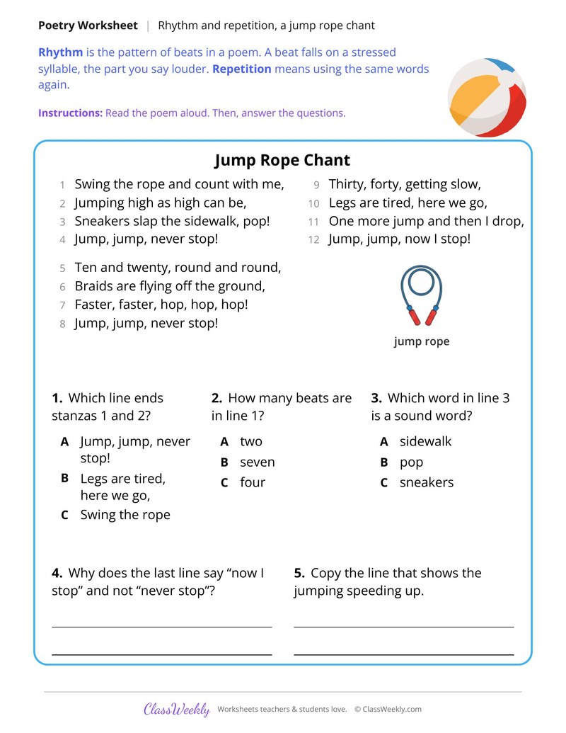 Find the Rhythm in a Jump Rope Poem