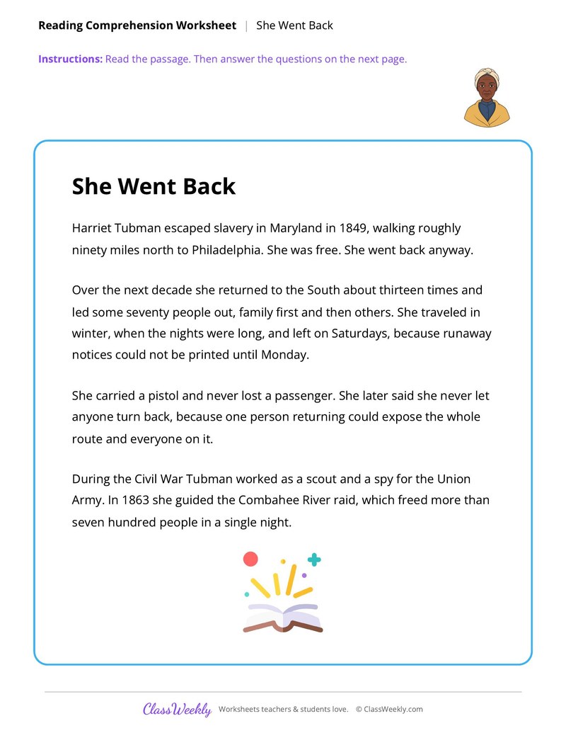She Went Back - Famous Americans - Page 1