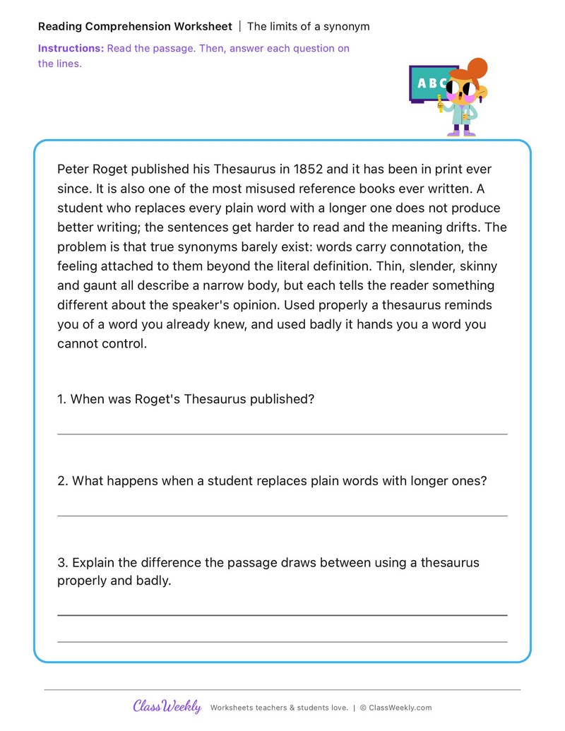 The limits of a synonym - National Thesaurus Day