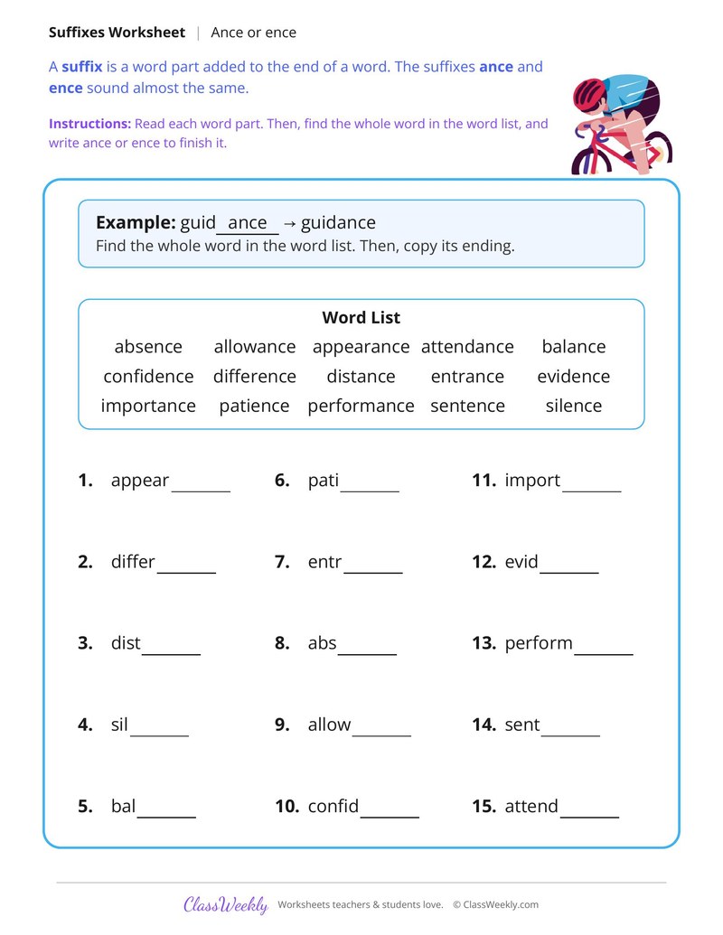 Ance or Ence? - Page 1