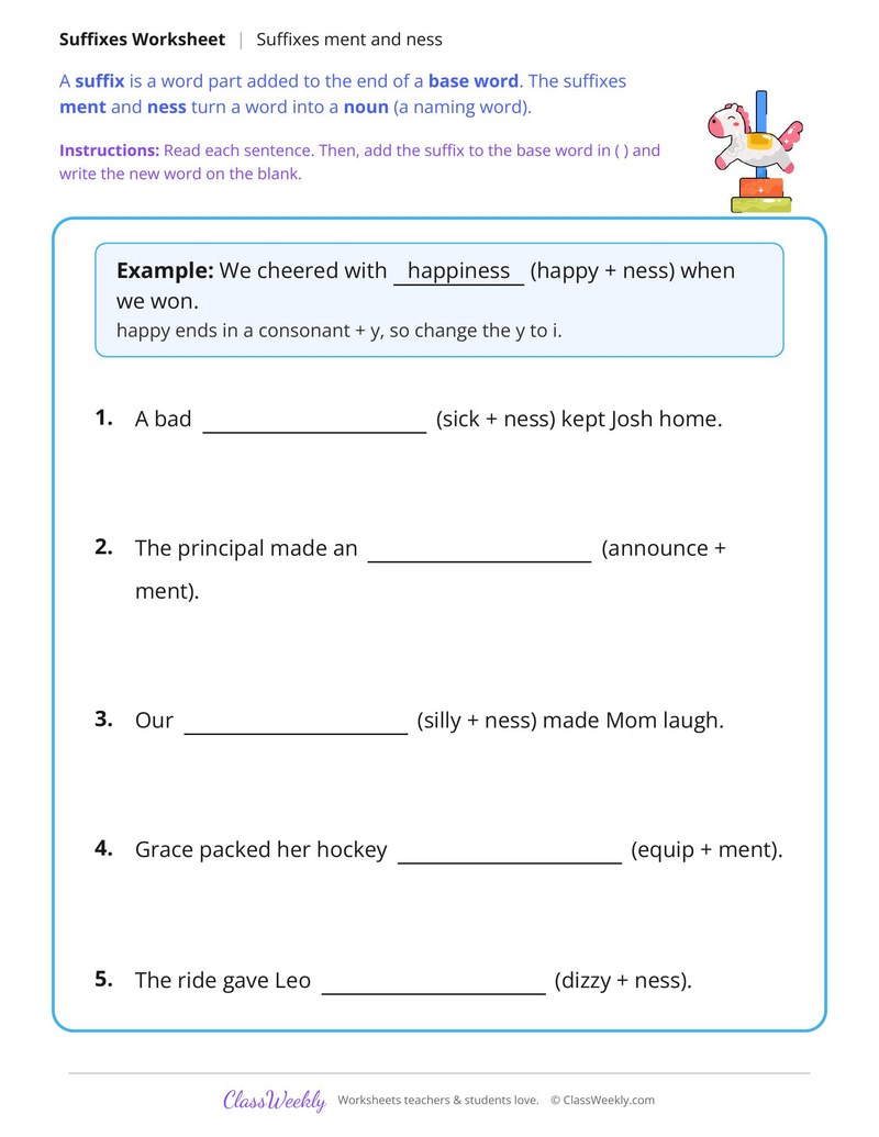 Suffixes Ment and Ness - Page 2