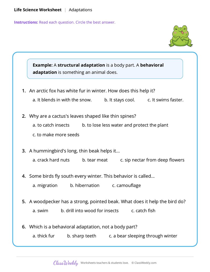 Life Science: Adaptations
