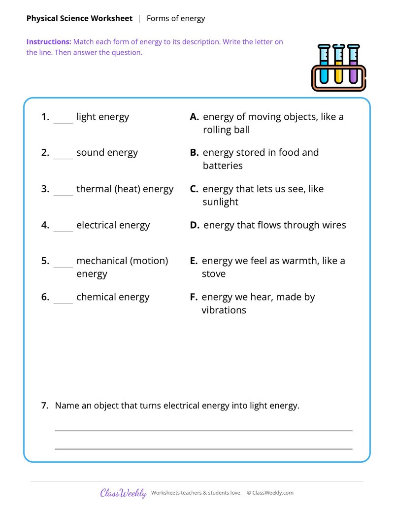 Physical Science: Forms of energy