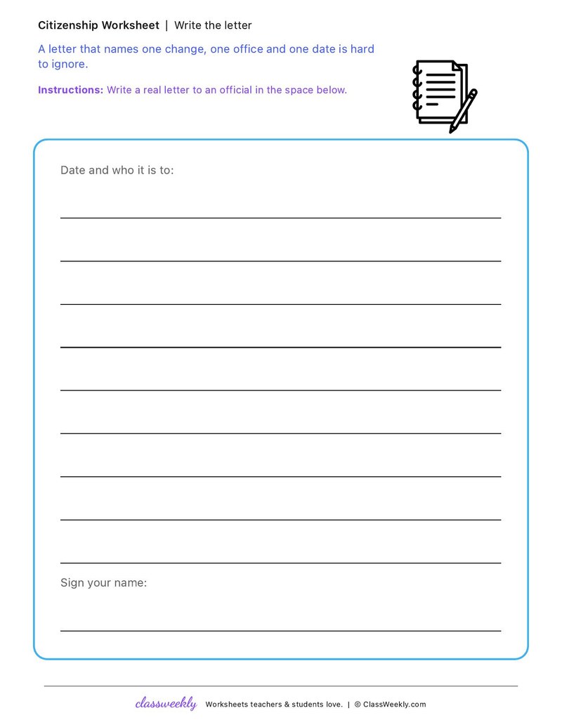 Write the letter