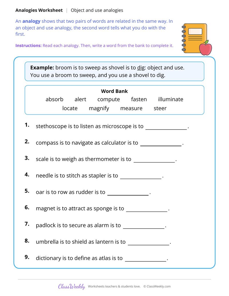 Object and Use Analogies