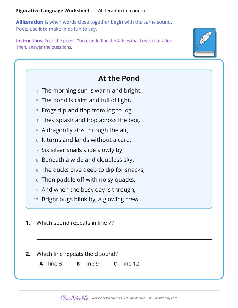 Alliteration in a Poem