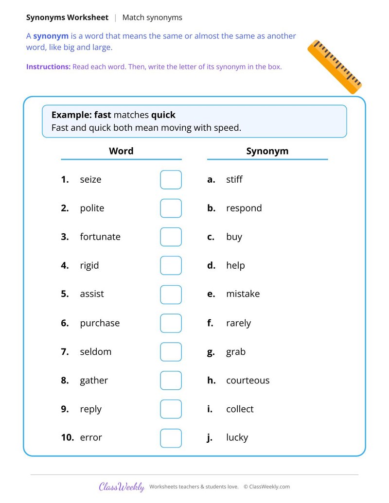 Match Synonyms