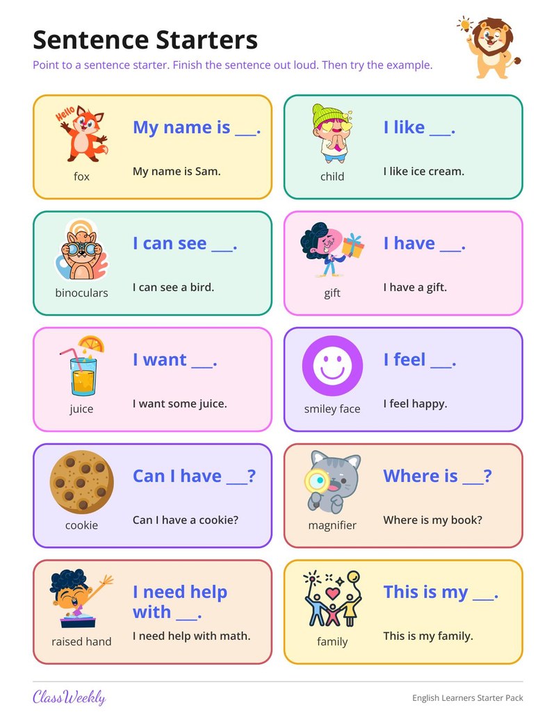 English Learners Starter Pack