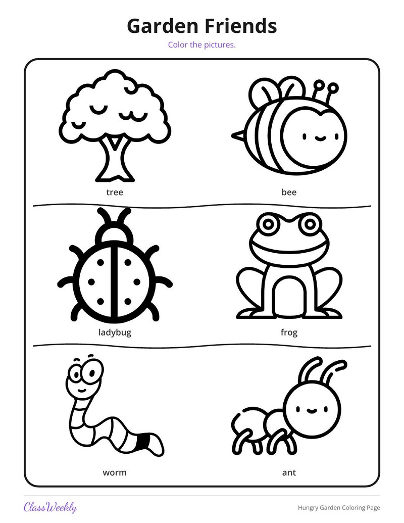 Hungry Garden Coloring Page