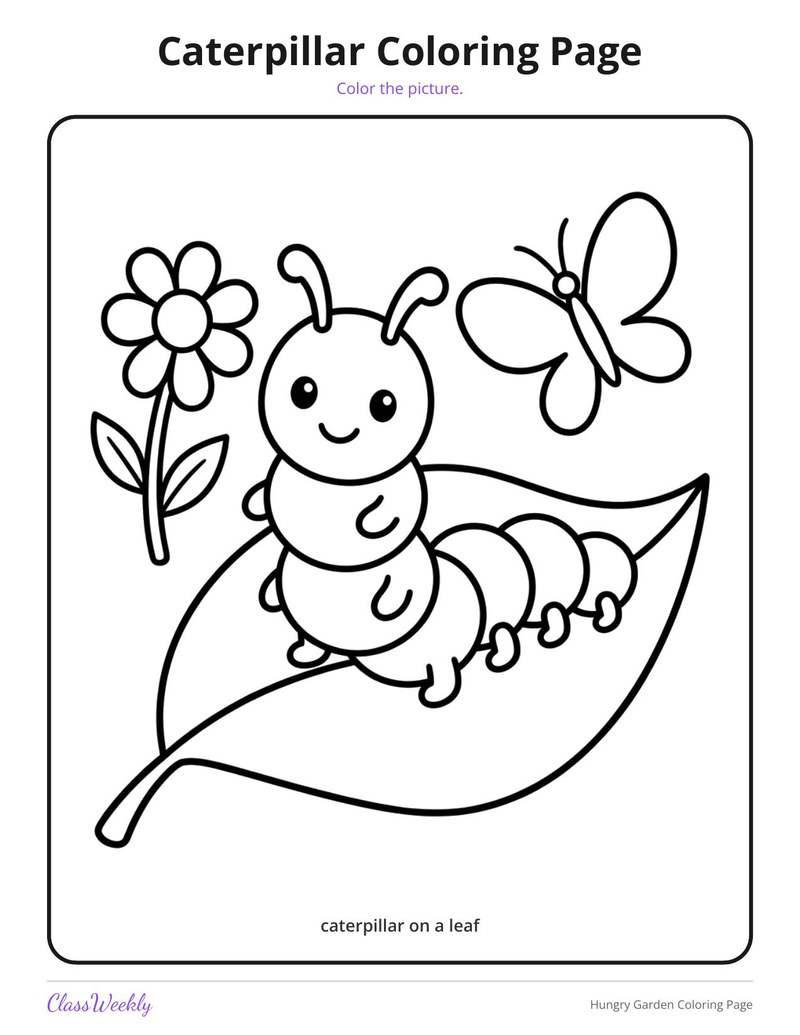 Hungry Garden Coloring Page - Page 1