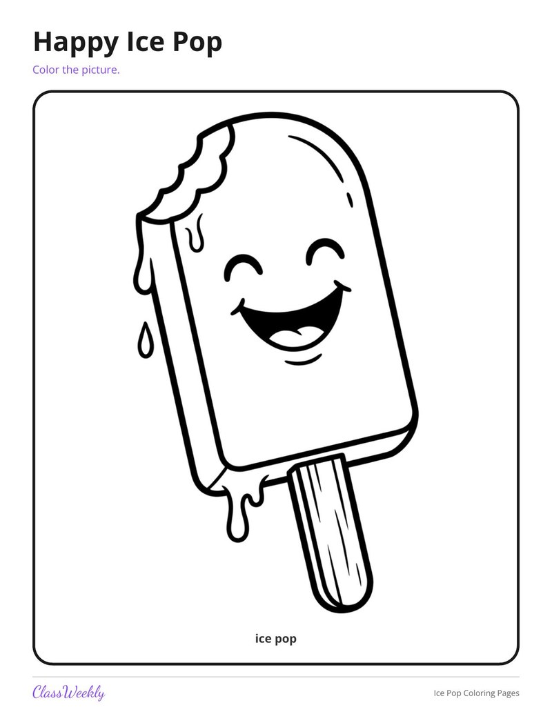 Ice Pop Coloring Pages - Page 2