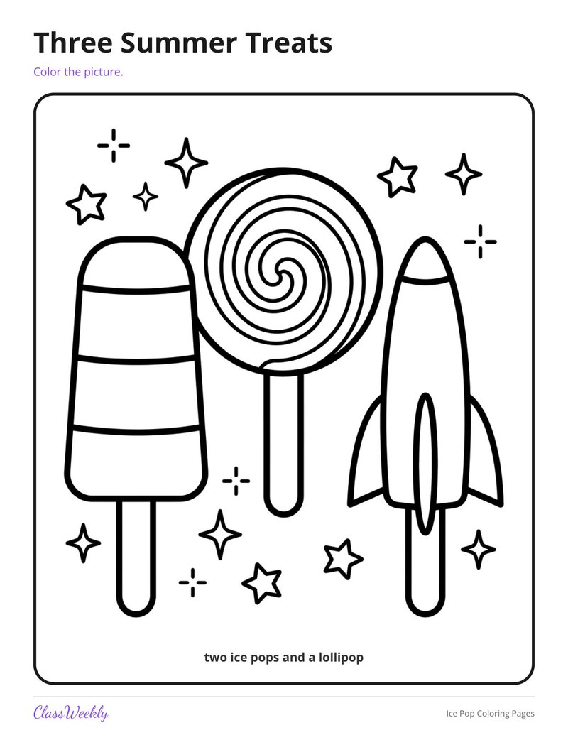 Ice Pop Coloring Pages - Page 3