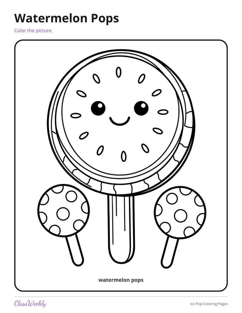 Ice Pop Coloring Pages - Page 4