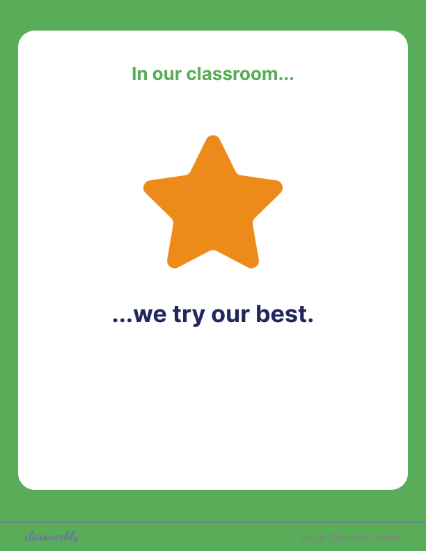 In Our Classroom Posters