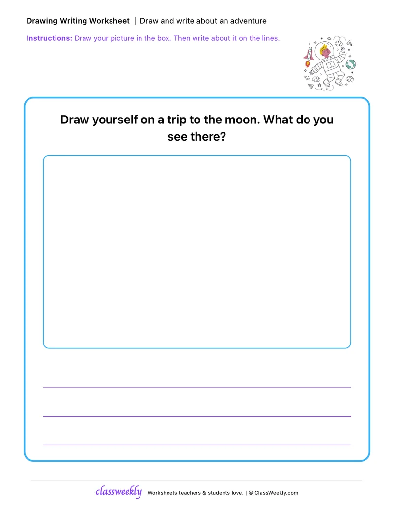 Draw and Write: A Moon Adventure