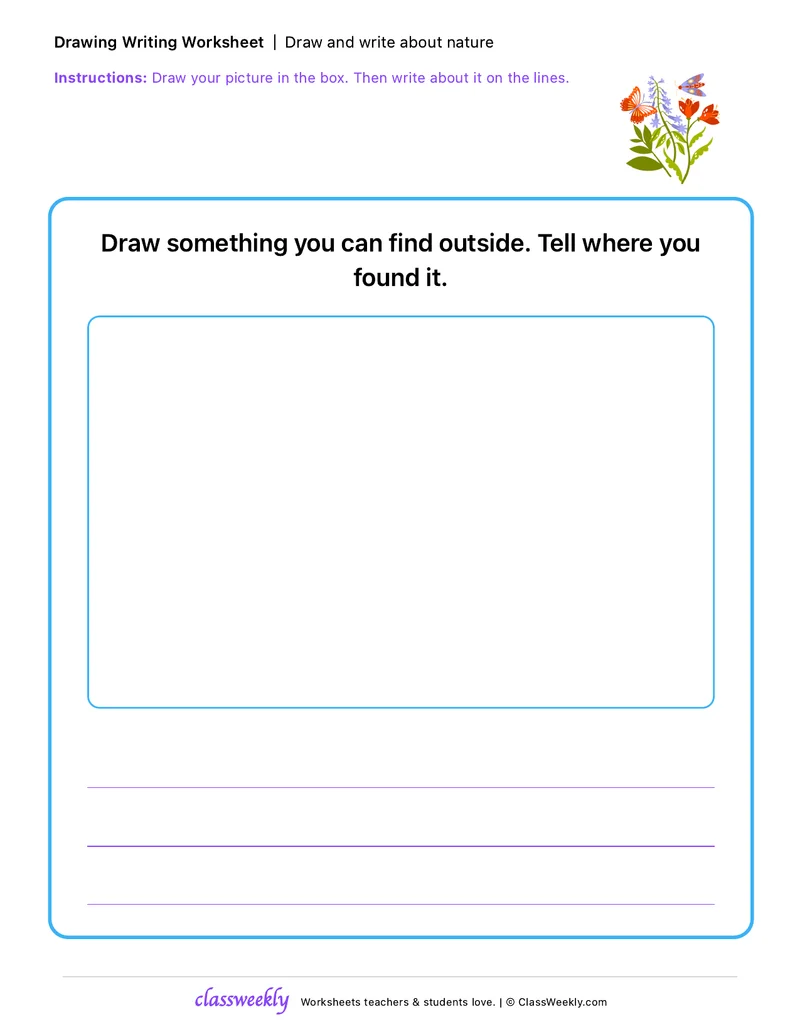 Draw and Write: Something in Nature