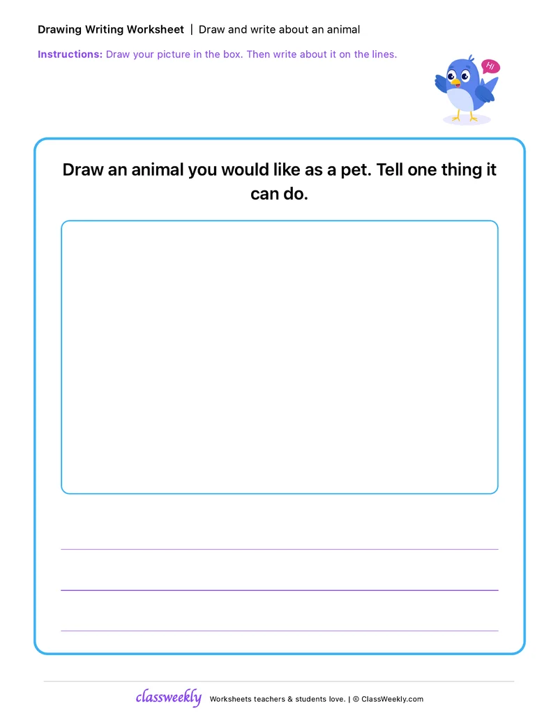 Draw and Write: My Pet