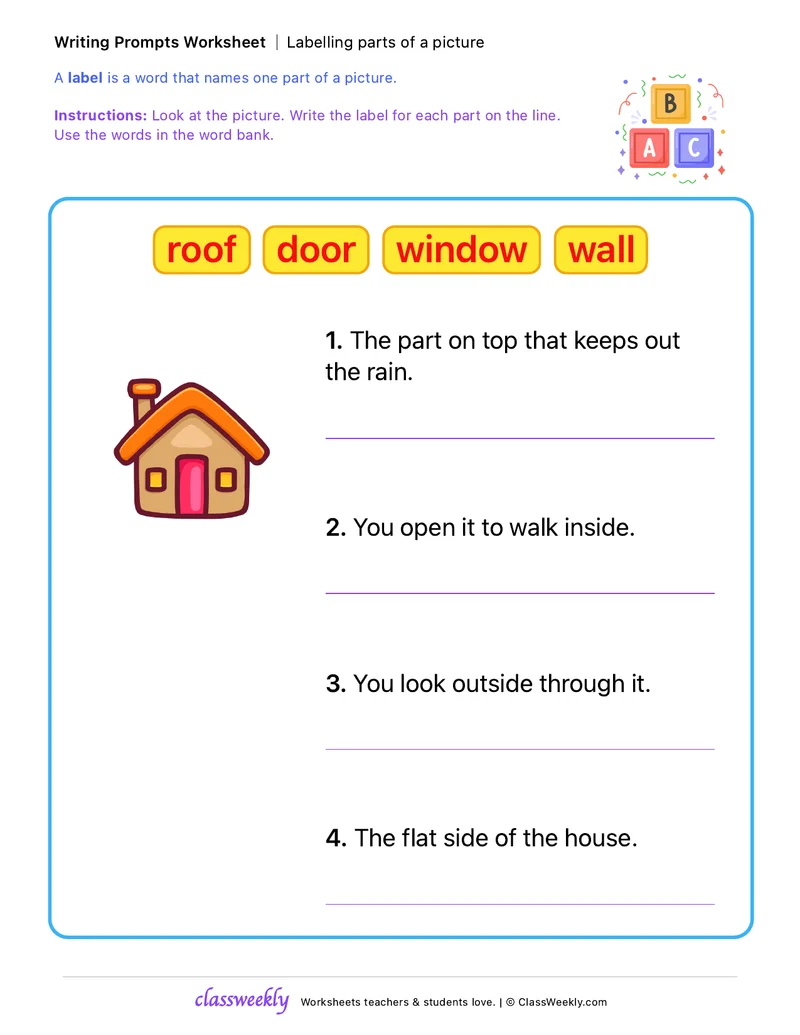 Labelling the Parts of a House