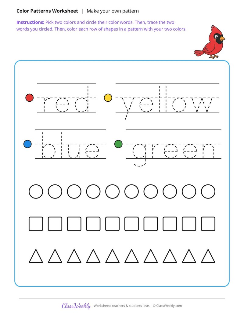 Make Your Own Color Pattern With Two Colors