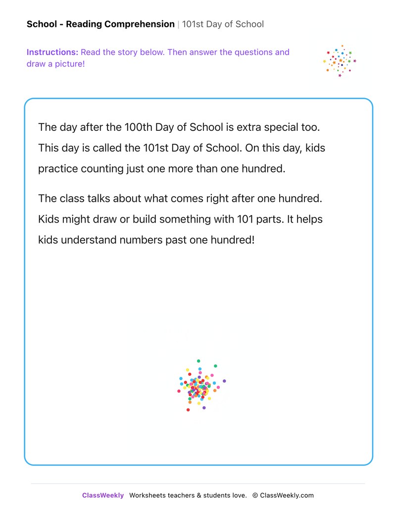 101st Day of School - Page 1