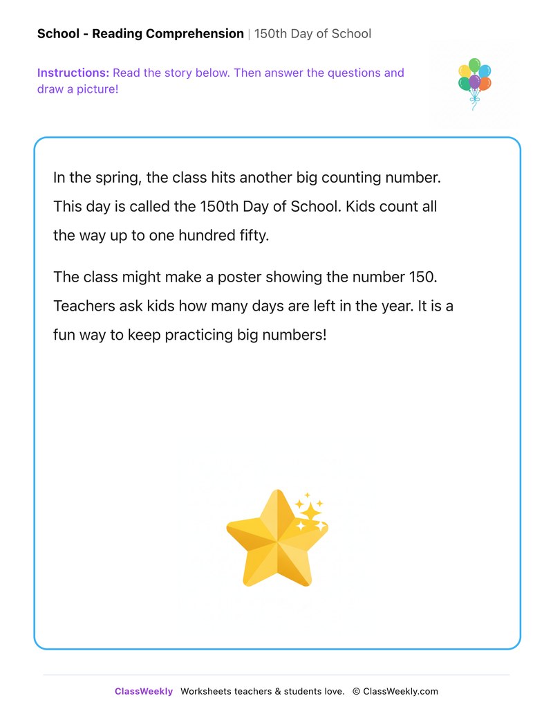 150th Day of School - Page 1