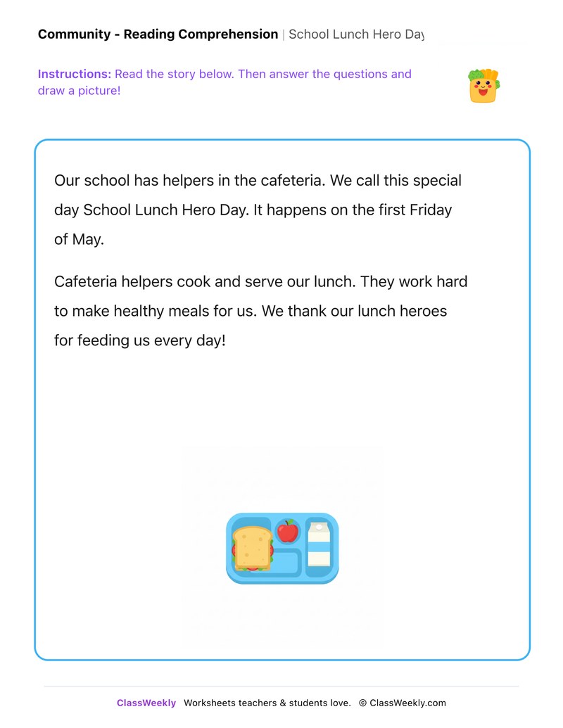 School Lunch Hero Day - Page 1