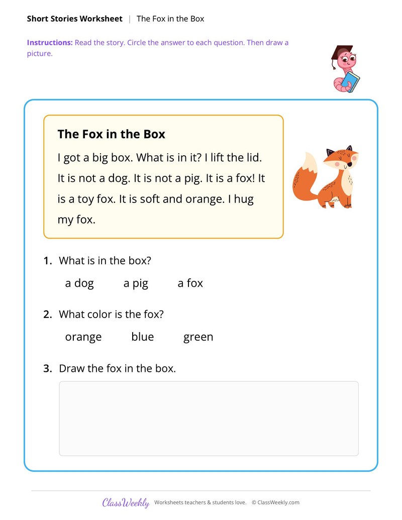 The Fox in the Box (Kindergarten Short Story)