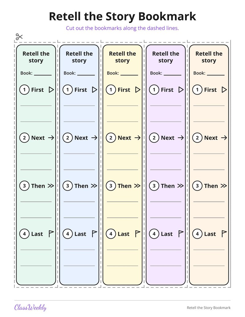 Retell the Story Bookmark