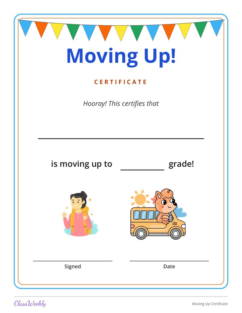 Moving Up Certificate