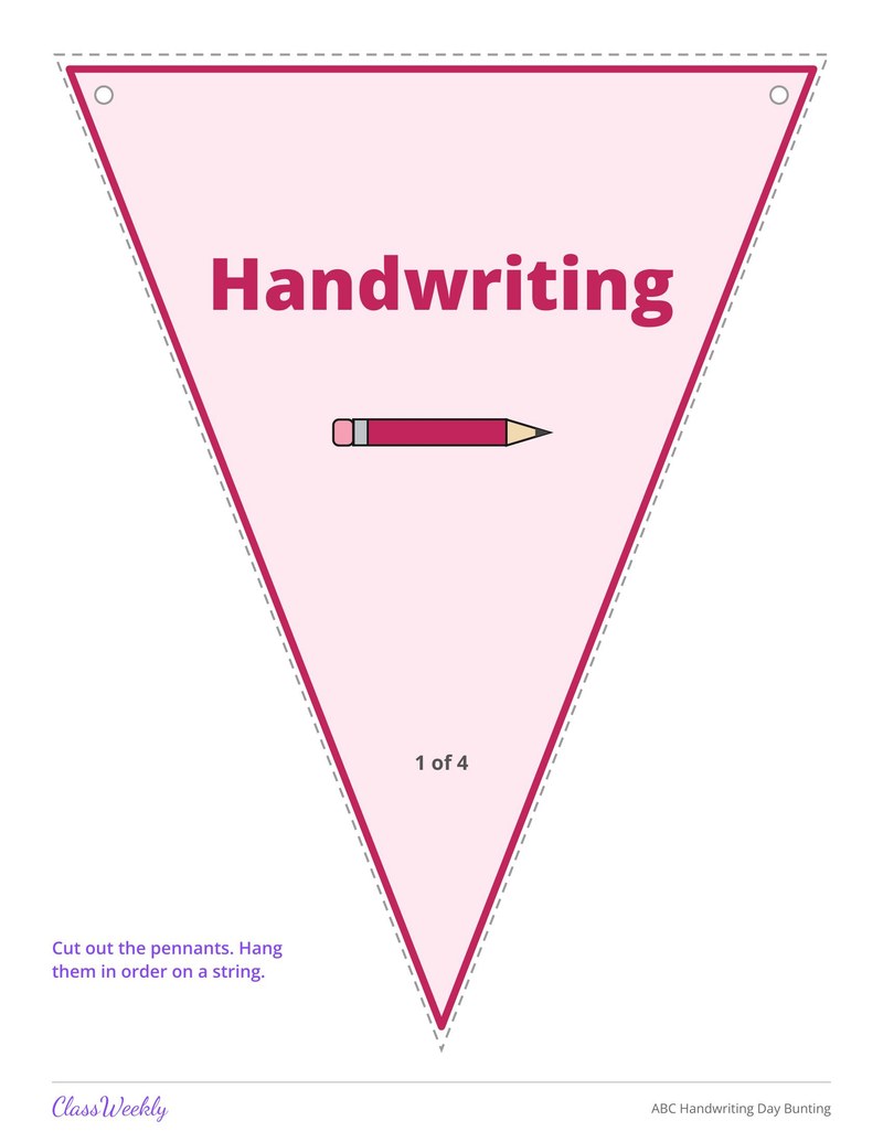 ABC Handwriting Day Bunting - Page 2