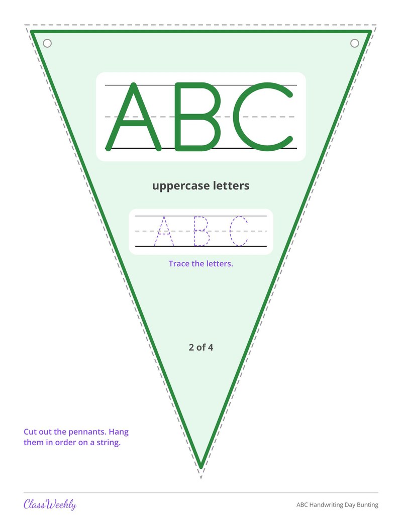 ABC Handwriting Day Bunting - Page 3