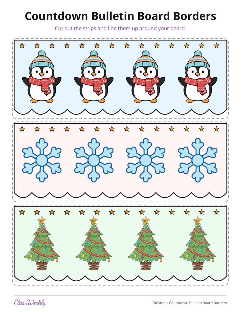 Christmas Countdown Bulletin Board Borders - Page 2