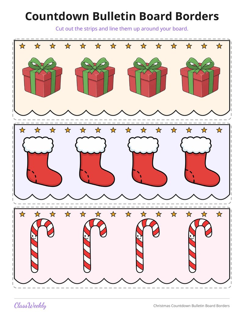 Christmas Countdown Bulletin Board Borders - Page 3