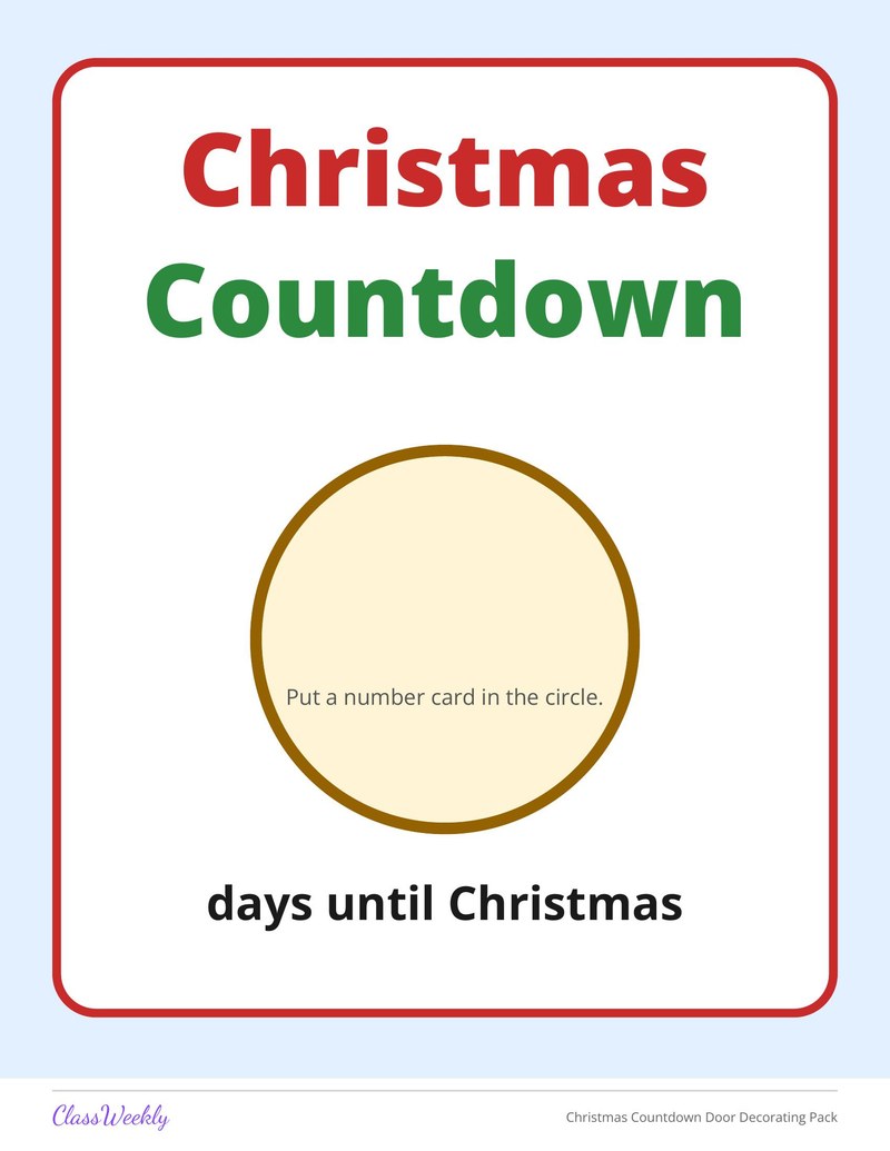 Christmas Countdown Door Decorating Pack - Page 2