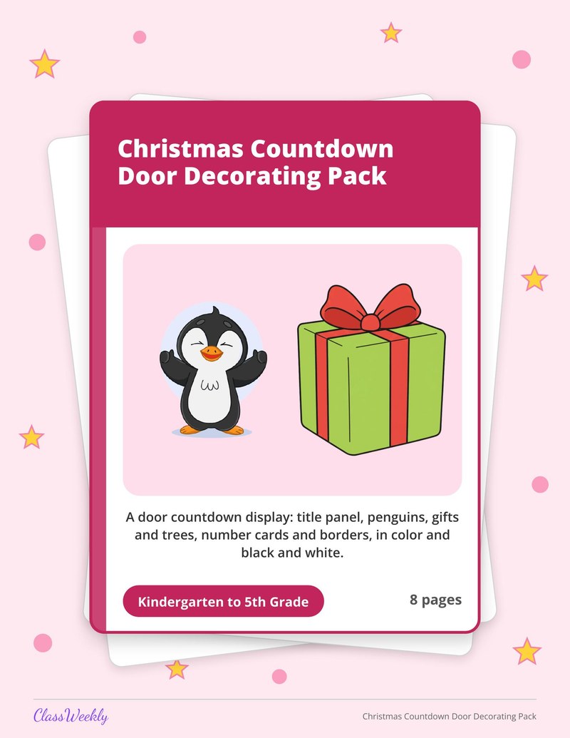Christmas Countdown Door Decorating Pack - Page 1