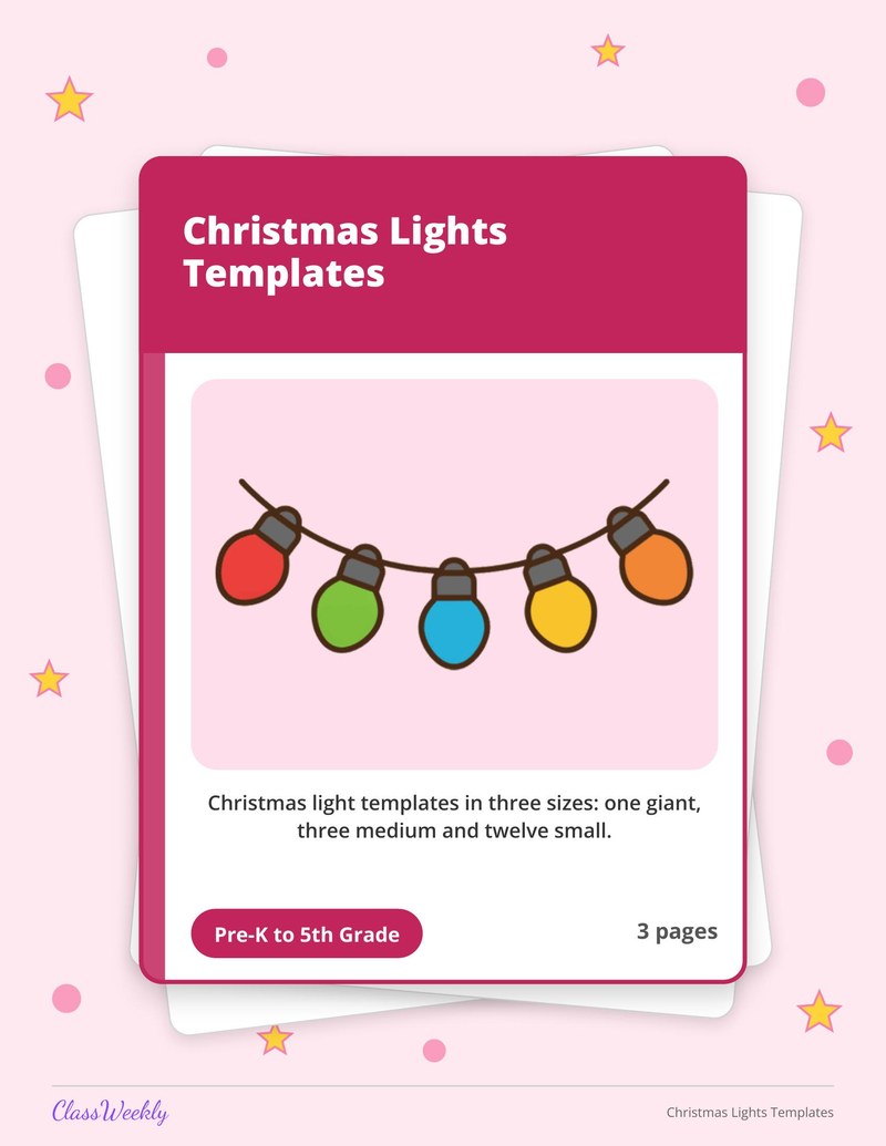 Christmas Lights Templates - Page 1