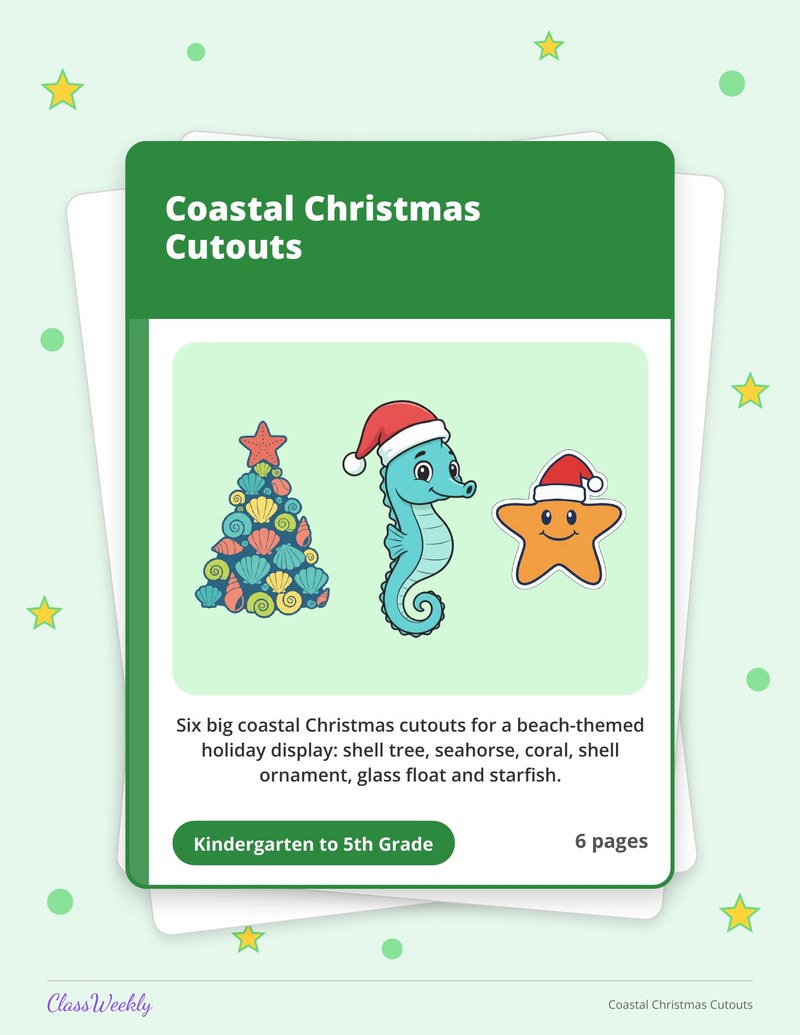 Coastal Christmas Cutouts - Page 1