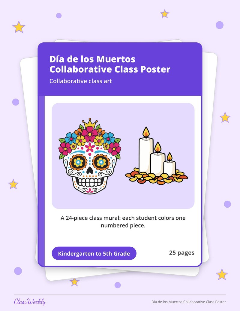 Día de los Muertos Collaborative Class Poster - Page 1