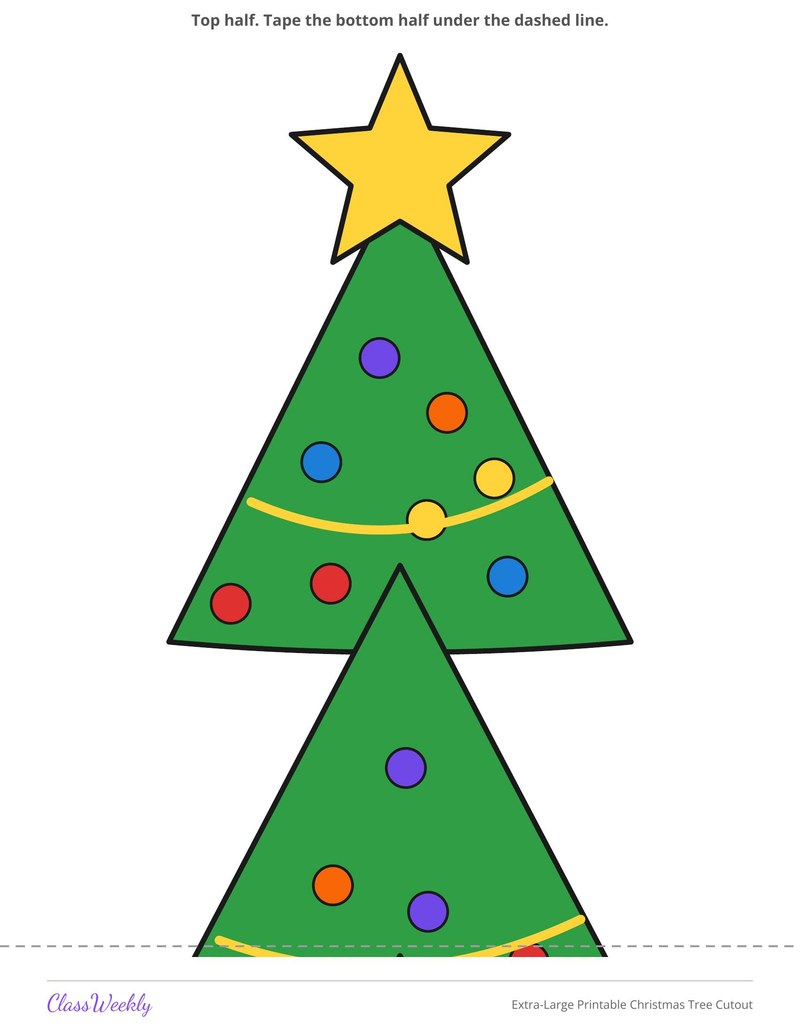 Extra-Large Printable Christmas Tree Cutout - Page 2