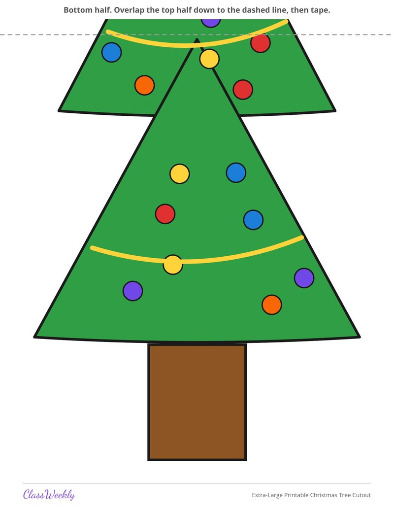 Extra-Large Printable Christmas Tree Cutout - Page 3