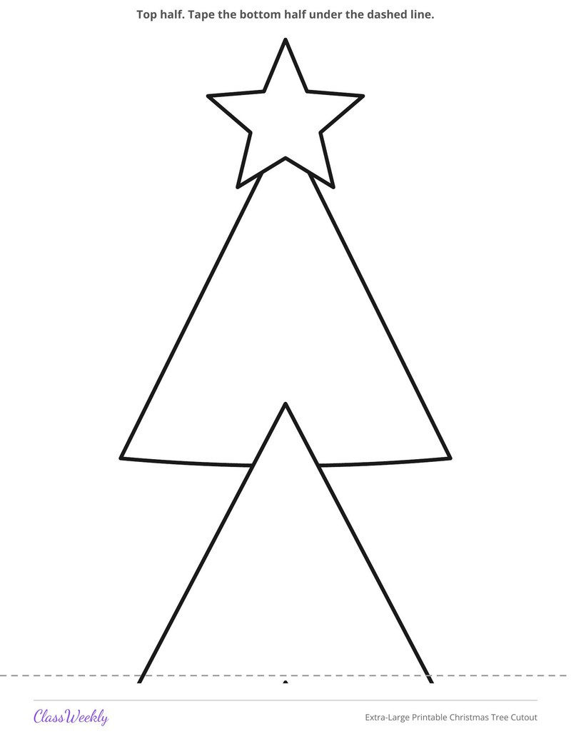 Extra-Large Printable Christmas Tree Cutout - Page 4