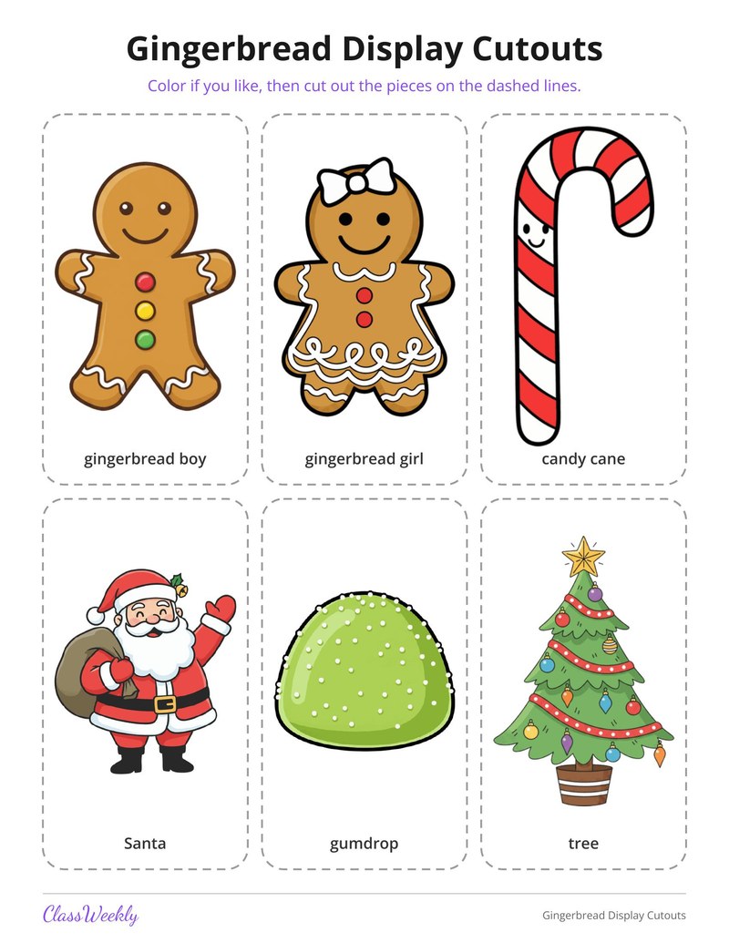 Gingerbread Display Cutouts - Page 2