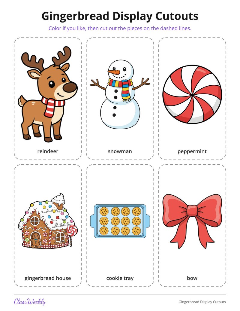 Gingerbread Display Cutouts - Page 3