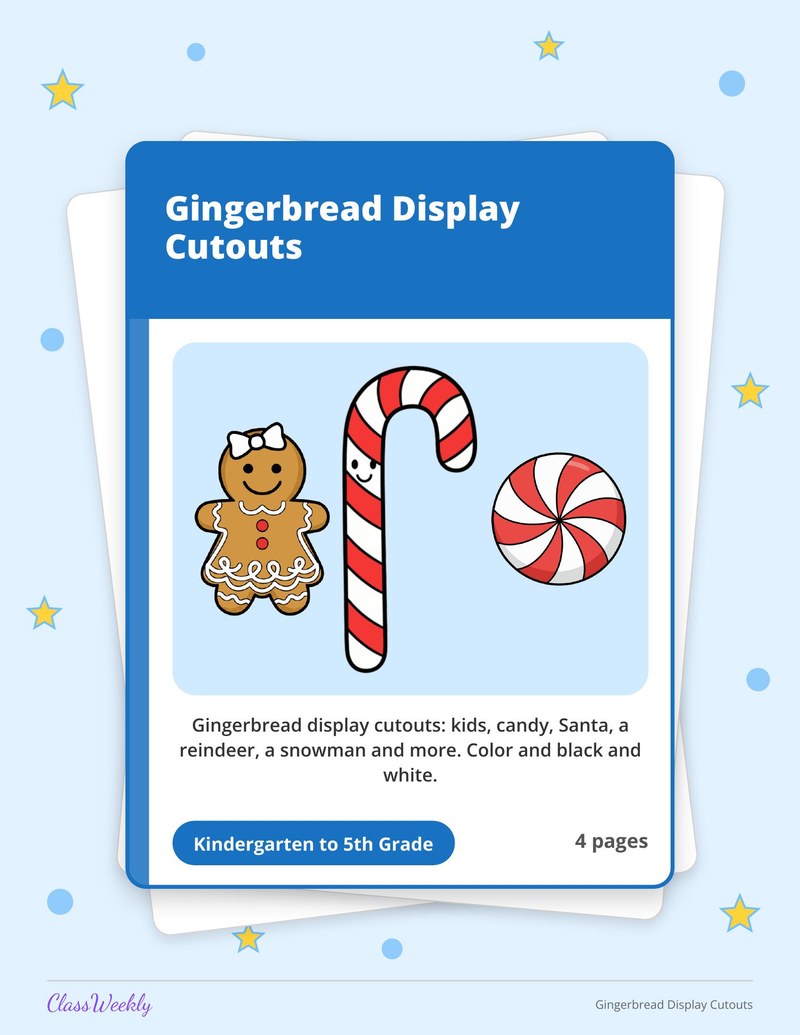 Gingerbread Display Cutouts - Page 1