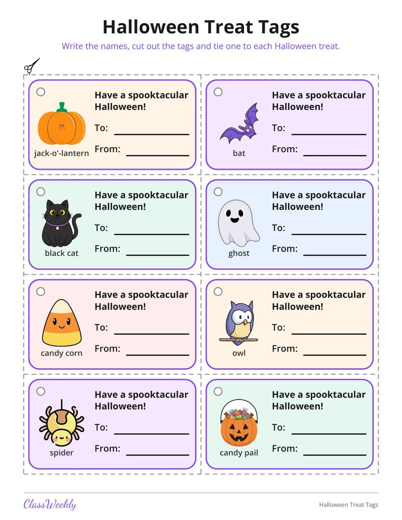 Halloween Treat Tags