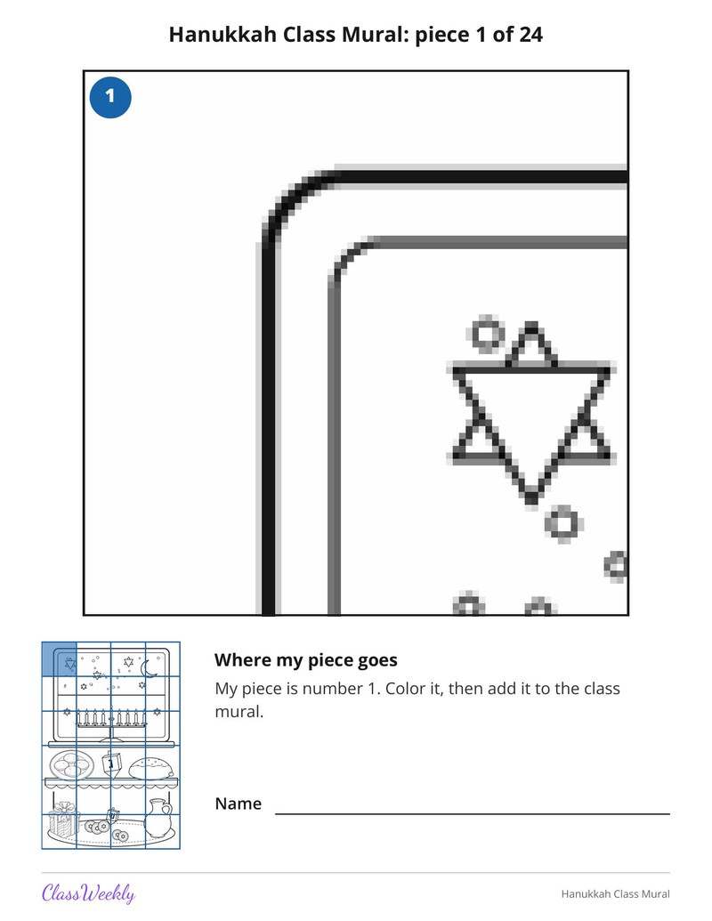 Hanukkah Class Mural - Page 3
