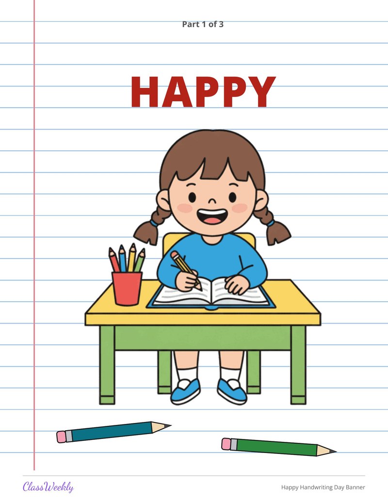 Happy Handwriting Day Banner - Page 2