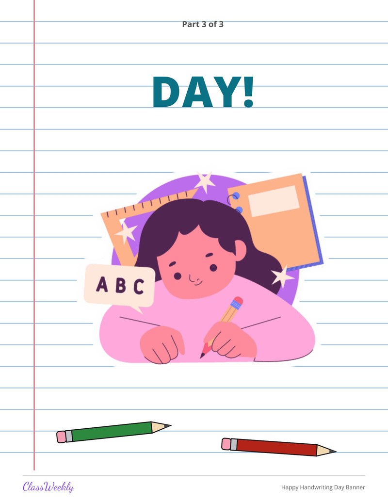 Happy Handwriting Day Banner - Page 4