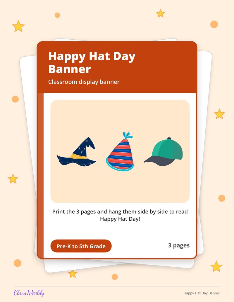 Happy Hat Day Banner - Page 1