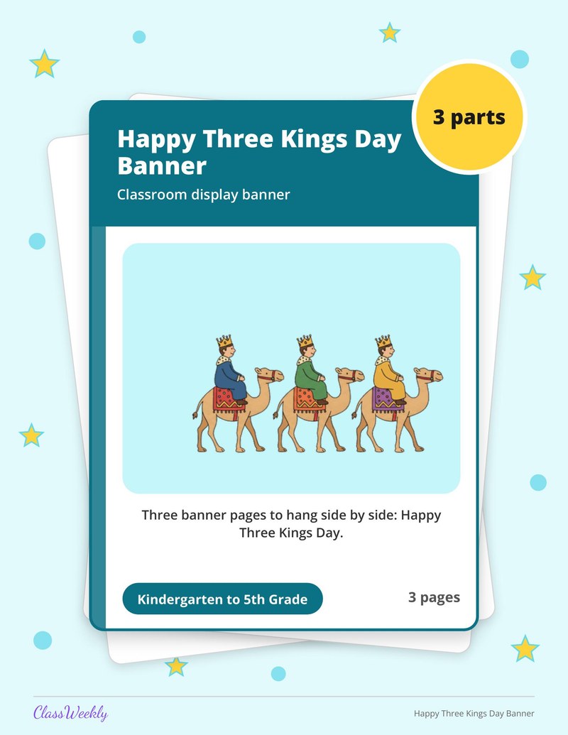 Happy Three Kings Day Banner - Page 1